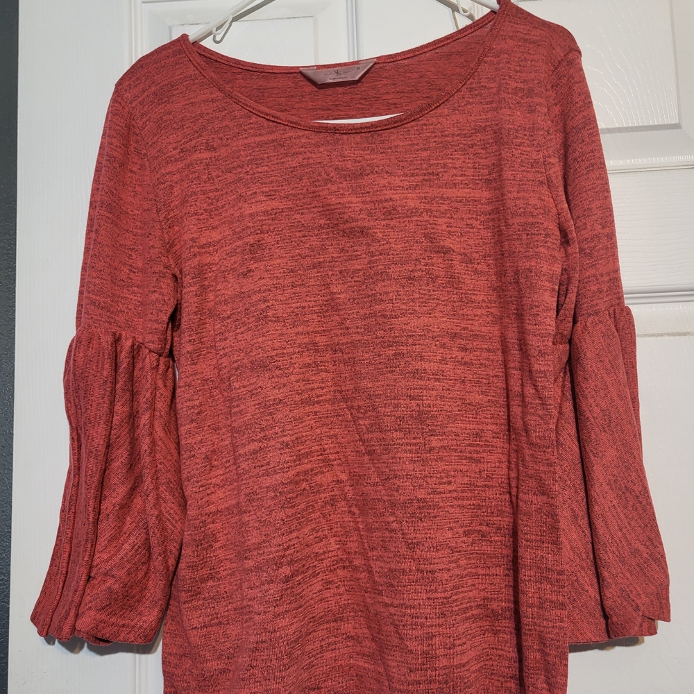 SJS Women's Heathered Red Blouse